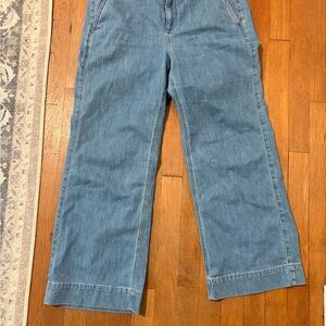 J. Crew Blue Flare Wide Leg Jeans